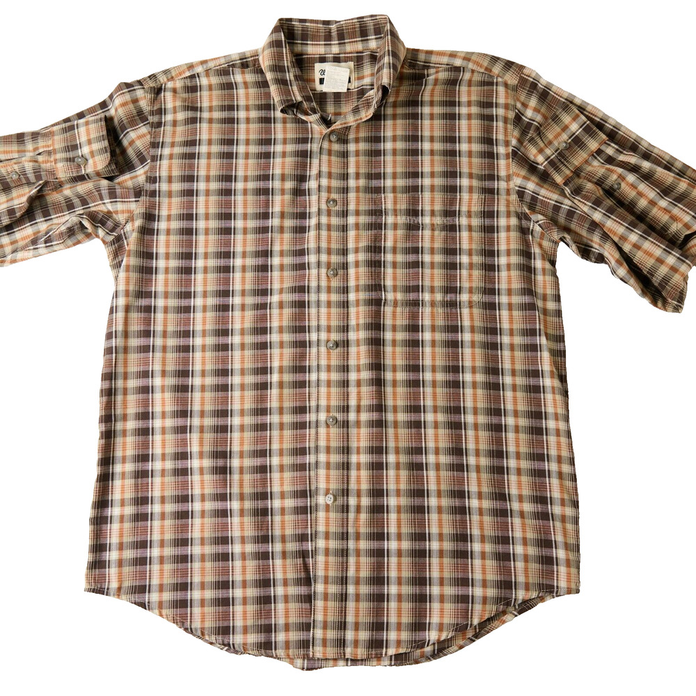 Wrangler Riata Shirt M Mens Madras Plaid Button-Down Y2K Western Cowboy Rodeo